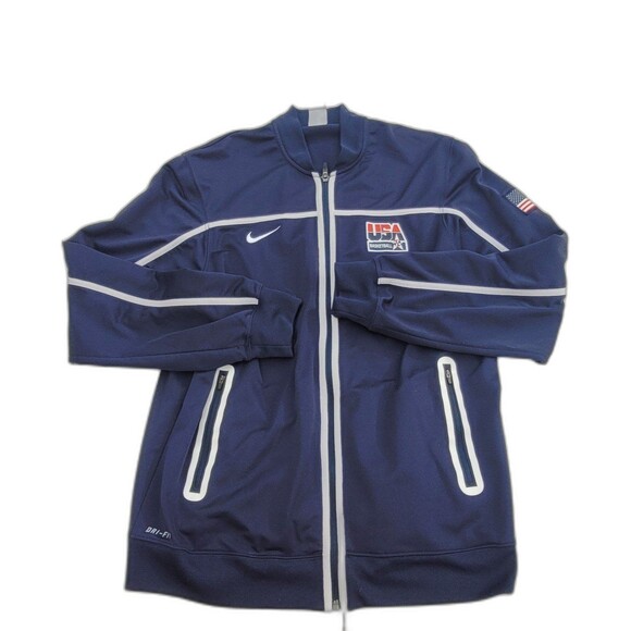 Nike Dream Team USA Basketball National Team Jacket Mens Large Dri-Fit Blue - Picture 3 of 7